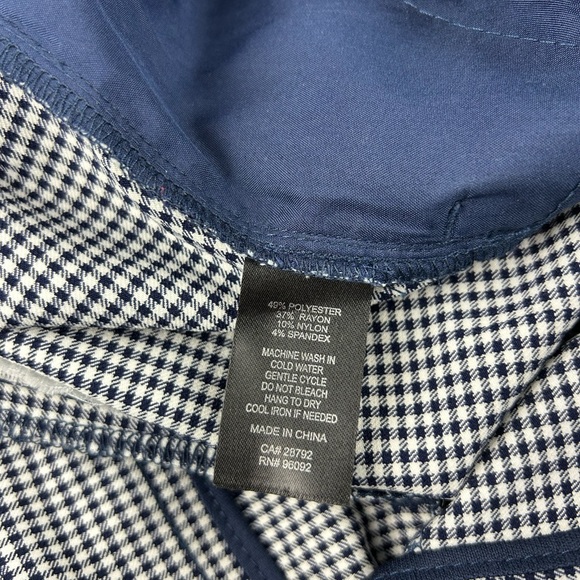 Dalia Checkered dress pants, 3/4 length, women’s size 10, black and white - Picture 9 of 13